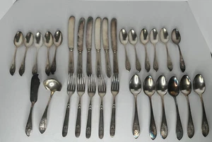 Vintage 30 piezas E.J. Placa de plata Mayle EJM1 20 CR. Escudo y corona Key Mark - Imagen 1 de 9