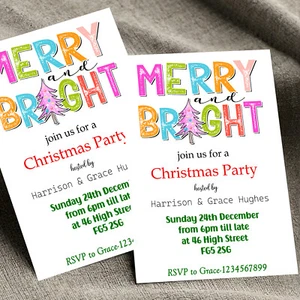 Personalisierte Weihnachtsfeiereinladungen Weihnachtseinladungen A6 x10 - Bild 1 von 4