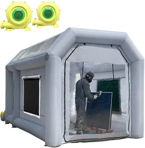 13X8.2X8.2Ft Inflatable Paint Booth With 450W+750W UL Blowers / Watch The Video - Bild 1 von 10