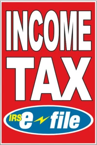 24x36 INCOME TAX E-FILE Poster Retail Business Store Window POP Sign rb - Picture 1 of 1