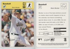 2005 Leaf Sportscasters Yellow Batting Glove /40 Mark Mulder #27