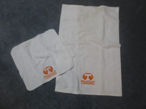 Tennessee White Wash Cloth and Hand Towel with Power T  Set Embroidered Cover