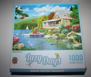 Rompecabezas de 1000 piezas Master Pieces Lazy Days Lakeside Memories #61724 - Imagen 1 de 10