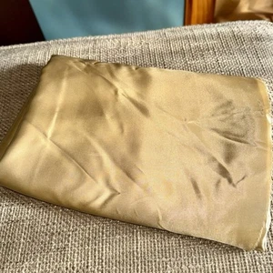 Gold Satin Fabric Remnant Approx. 28x184 Inches - Material Doubled - Picture 1 of 1