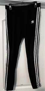 Adidas Leggings Donna Taglia Large Nero 3 Strisce Tempo Libero Attivo - Foto 1 di 4