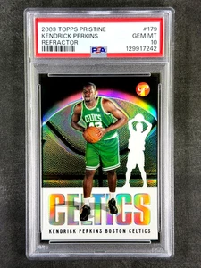2003-04 Topps Pristine #179 Kendrick Perkins Refractor Rookie RC /1999 PSA 10 - Bild 1 von 2