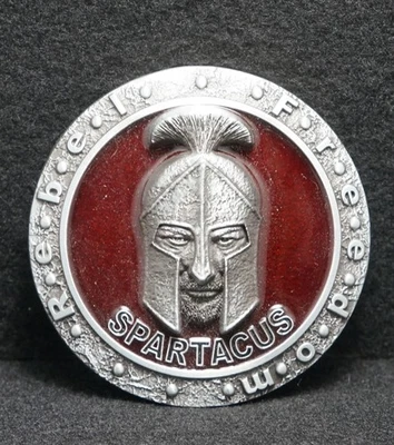 WG09134 *NOS* VINTAGE AÑOS 70 ***SPARTACUS REBEL FREEDOM*** HEBILLA DE CINTURÓN EJÉRCITO Y GUERRA Foto 1 de 2