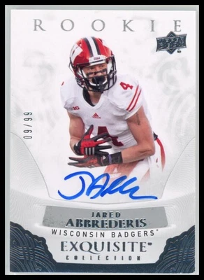 2013 Upper Deck Exquisite #ER-JA Jared Abbrederis RC Rookie Auto /99 Wisconsin - Image 1 of 2