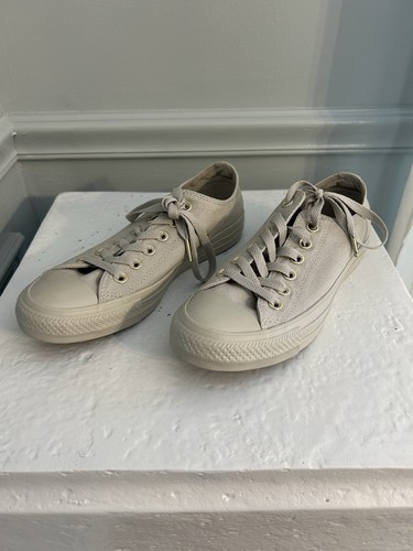 Sneakers donna Converse Chuck Taylor All Star grigio chiaro con oro taglia 7