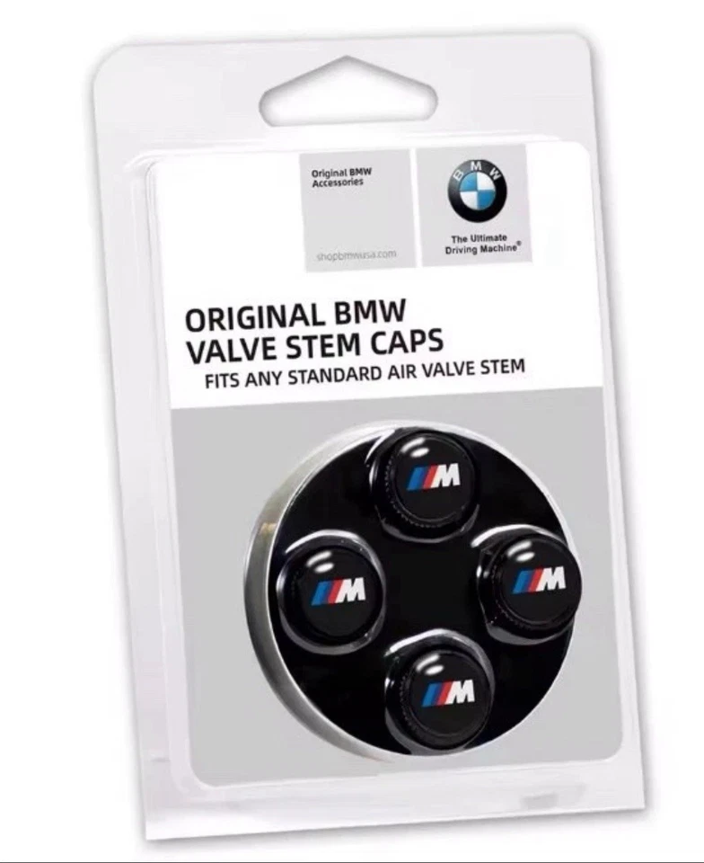 BMW Genuine Valve Caps Set M Fits F20 F20 LCI F21 F21 LCI F40 F22 36122447402  - Image 1 of 4