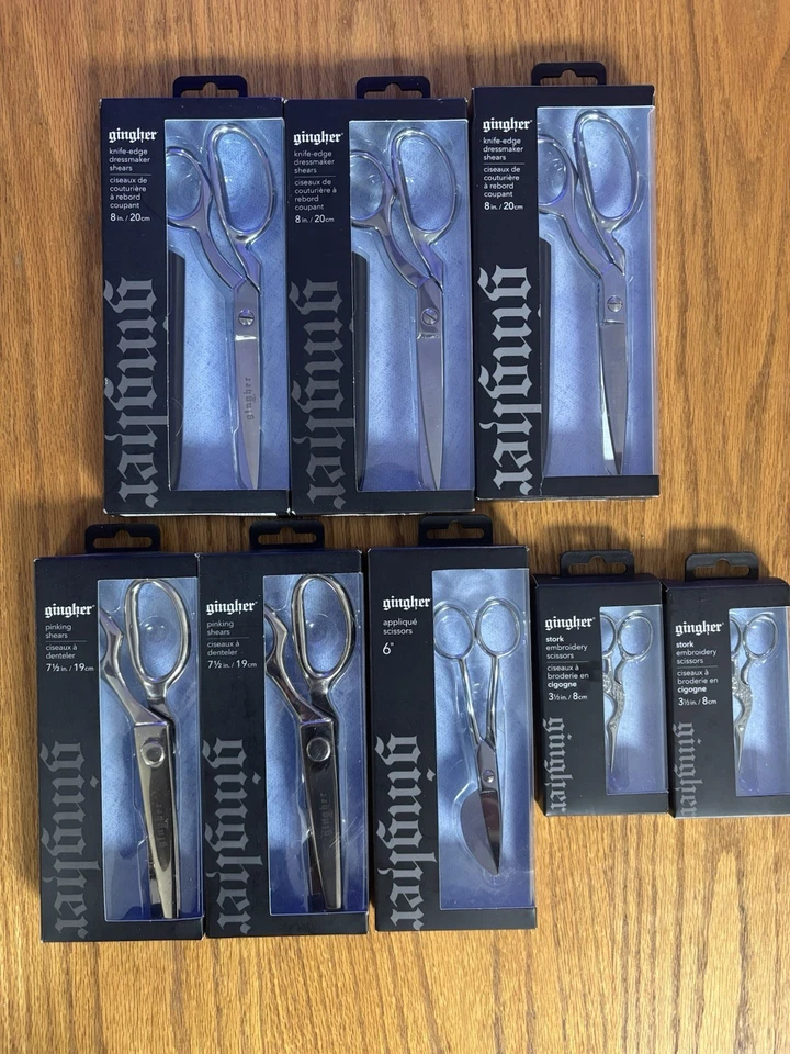 (8) Lote Mixto de Tijeras y Cizalla Gingher ¡TOTALMENTE NUEVO!! Foto 1 de 1