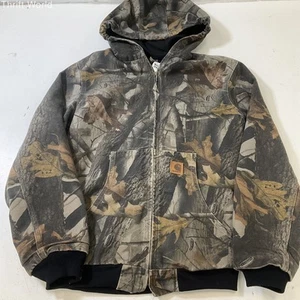 Vintage Carhartt Camouflage Thermal Lined Active Jacket YOUTH Size XL YYJ144CMO - Picture 1 of 9