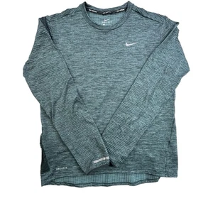 Nike Laufshirt Herren Large Grün Thermo Waffel Pullover Sporttasche - Bild 1 von 10