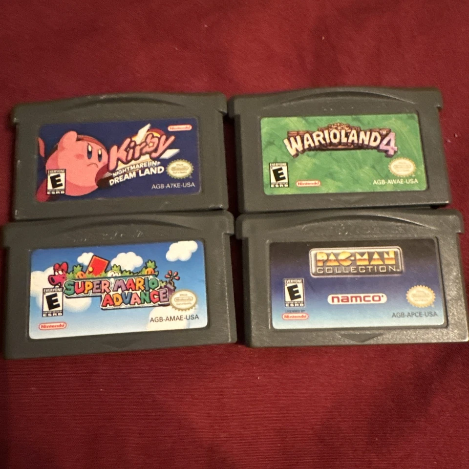 Lote de 4 juegos GBA, Wario Land 4, Kirby Nightmare In Dreamland y más Foto 1 de 2