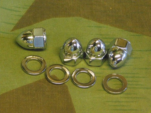 4 Chrome Rocker Shaft Slotted End Bolts For Harley Shovelhead Sportster – Chopper Plugs