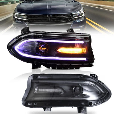RGB LED Projektor Scheinwerfer für DODGE CHARGER 2015-2023 Frontscheinwerfer L+R - Bild 1 von 4