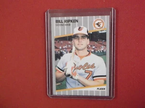 1989 Fleer Baseball Bill Ripken Black out variation NMT + # 14 - Picture 1 of 2
