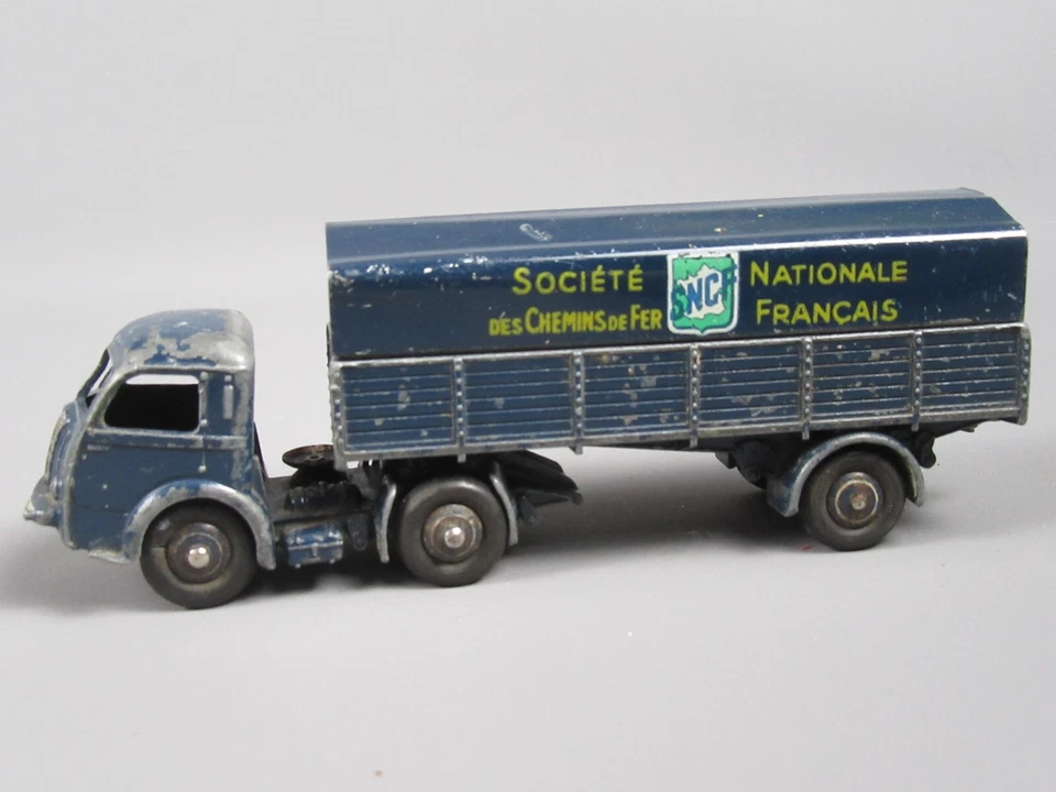 B642 Vintage 1952 Dinky 32AB Francia Panhard Movic Bâche SNCF Rimorchio Blu 1:55 - Immagine 1 di 4