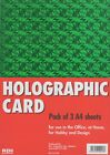 Holographic Card Pack Of 3 A4 Sheets (Gold, Silver & Green) Craft Hobby HC/A43  