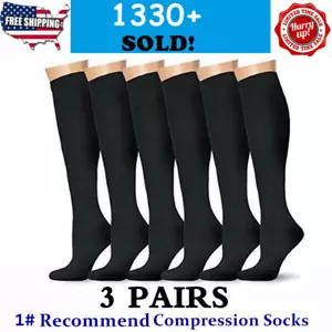 Medias de compresión unisex médicas 30-40 mmHg soporte tratamiento venas varicosas - Imagen 1 de 16