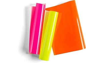 Cricut Everyday Iron On - 12” x 12" 3 Sheets - Includes Neon Pink, Yellow & Oran - Picture 1 of 1