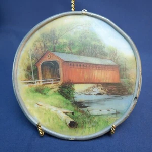 Vitral pintado a mano forjado a mano borde de aluminio puente cubierto atrapasol - Imagen 1 de 3