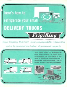 Truck Data Sheet - Frigikar - Super FrigiKing Model 720 - Refrigeration (T4410) - Bild 1 von 1