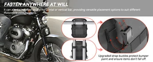 Motorcycle Handlebar Bag Universal Bar bag Oxford Fabric Skull Black Bicycles - Picture 1 of 13