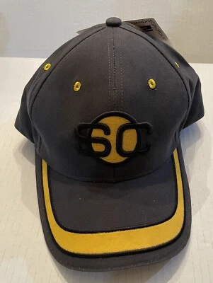 Gorra ESPN ESPN2 Sports Center gris y amarilla y negra bordada con tirantes nueva con etiquetas Foto 1 de 4