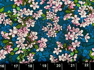 Tina Scrap 9"x21" Flower Garden Lilac Flower Field Spring Easter FABRIC COTTON - Picture 1 of 1