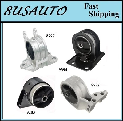 4 piezas montaje de motor y transmisión apto para Mitsubishi Galant 1994-1998 2,4 L SOHC - transmisión automática Foto 1 de 4