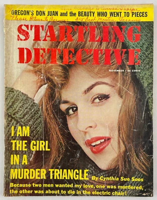 Startling Detective Magazine, November 1961, Vintage True Crime Stories, Pulp Foto 1 de 4