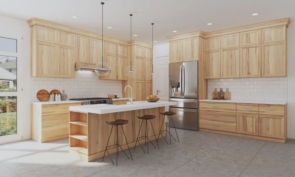 Gabinetes de cocina Quicklock RTA (listos para montar) nogal crudo Foto 1 de 1