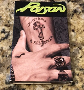 POISON 1990 Capitol Records Single Cassette Tape Something To Believe In. - Picture 1 of 5