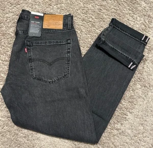LEVI'S PREMIUM 502 REGULAR TAPER FIT SELVEDGE W\STRETCH JEANS 36X34 RT$128 1347 - Picture 1 of 7