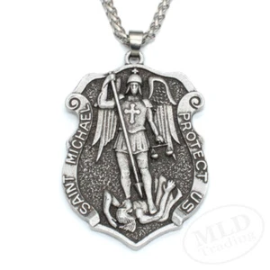 Collar Colgante Escudo Medalla San Miguel Exclusivo MLD - Aleación de Zinc - Imagen 1 de 15