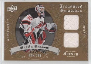 2008-09 Upper Deck Artifacts Treasured Swatches Dual /199 Martin Brodeur HOF