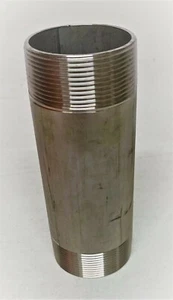 2" X 8" Threaded NPT Pipe Nipple Sch 40 304 Stainless Steel - Picture 1 of 3