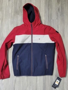Tommy Hilfiger Herren leicht wasserdicht rot/weiß/marineblau, Größe Small - Bild 1 von 2