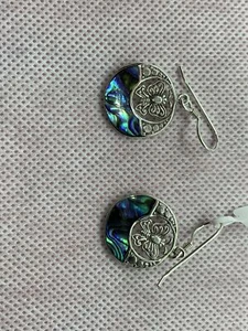 Bali Legacy Abalone Shell Butterfly Earrings - Picture 1 of 4