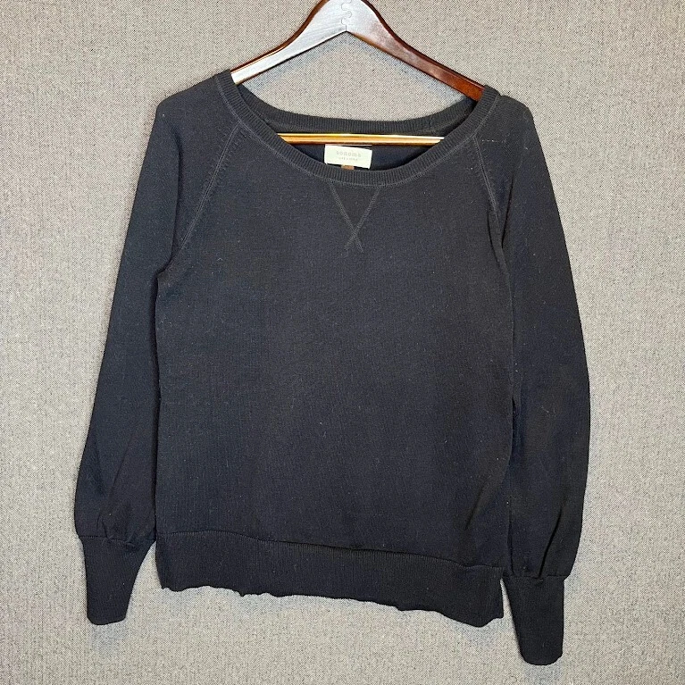 Sudadera Sonoma Para Mujer XL Negra Tejida Pullover Informal Suave Salón  Foto 1 de 4