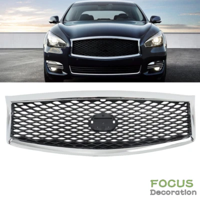Rejilla superior delantera con orificio para cámara para Infiniti Q70 Q70L 2015-19 de plástico Foto 1 de 4