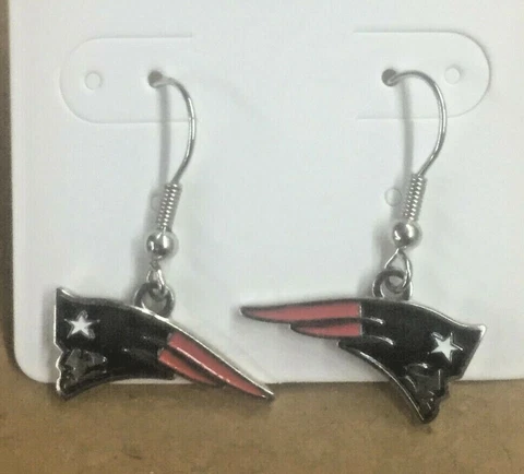 New England Patriots Logo Dangle Earrings Cover