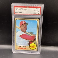 1968 Topps #200 Orlando Cepeda St. Louis Cardinals HOF PSA 8 NM-MT