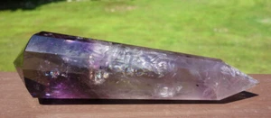 Large Vogel Inspired Amethyst Double Terminated Crystal Wand with Rainbows - Picture 1 of 12