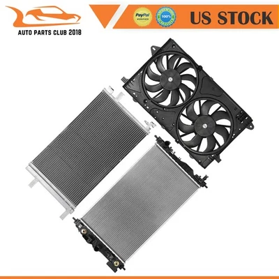 Radiator Condenser Cooling Fan Kit Fit for 2011 2012 2013-2016 Buick LaCrosse - Изображение 1 из 4