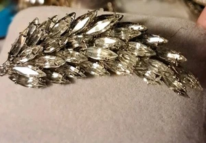 Vintage Signed Napier Clear Rhinestones Runway Statement Couture Brooch Beautifu - Picture 1 of 9
