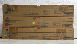 3 Genuine Konica Minolta AccurioPrint C3070L, C4065 CMY Toners TN620 (No Black) - Picture 1 of 6