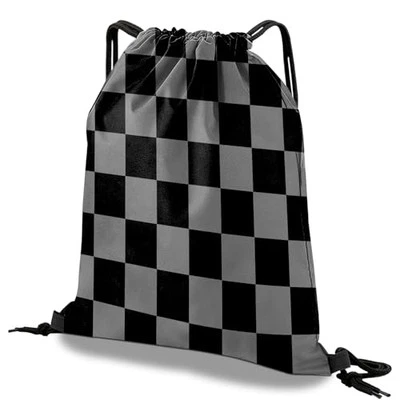 Drawstring Backpack Draw String Bag Waterproof for Sports Gym S-12-black Gray - Image 1 of 4