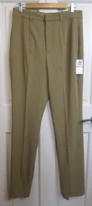 NWT Danielle Bernstein Beige Straight Pants Womens 12 31x33.5 Stretch 139-34765 - Picture 1 of 8